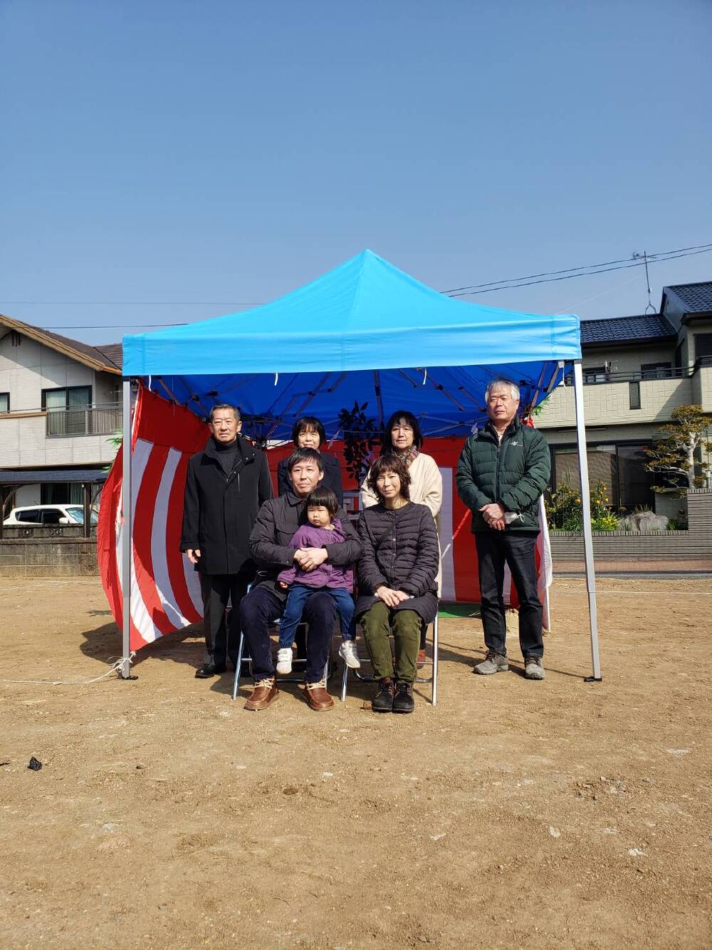 地鎮祭家族写真