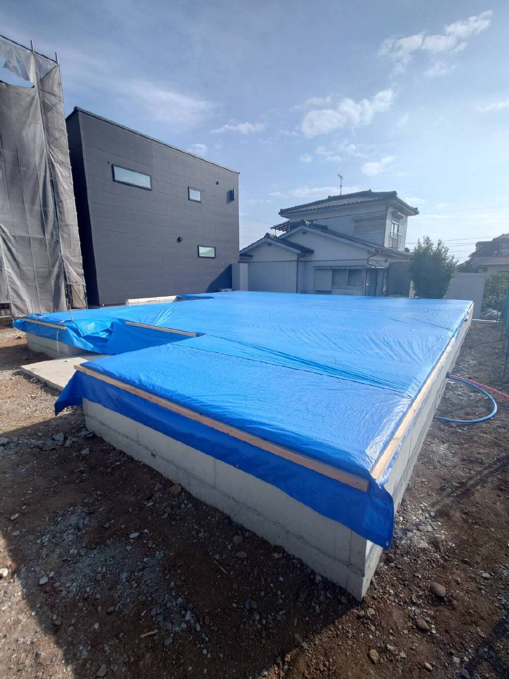 雨も家づくりの大切な時間