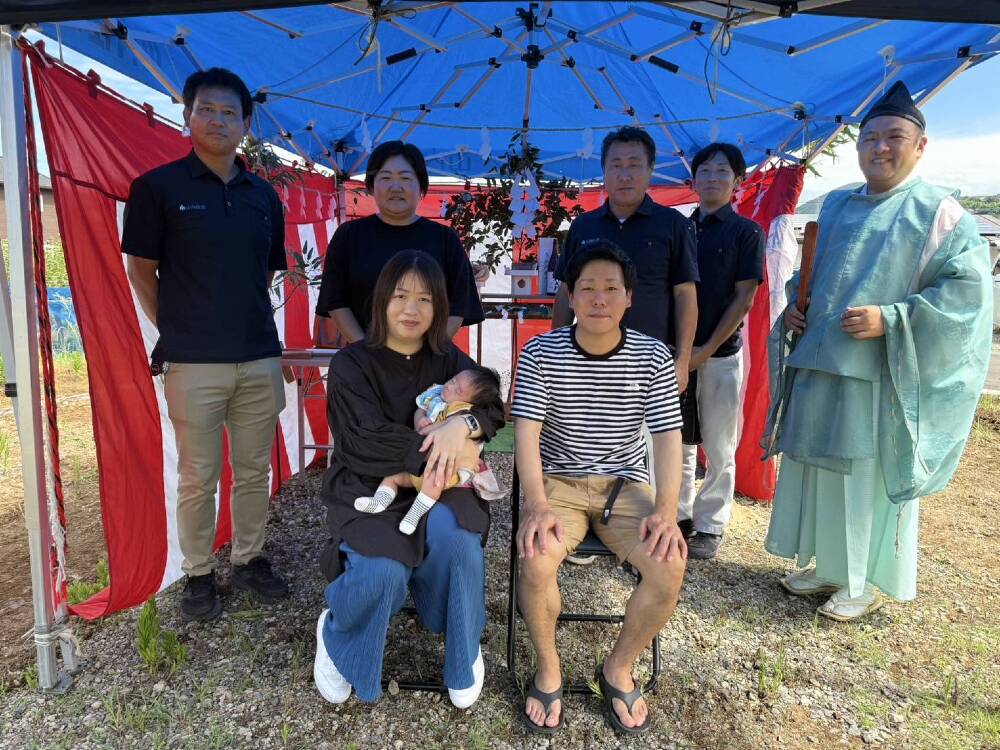 地鎮祭家族写真