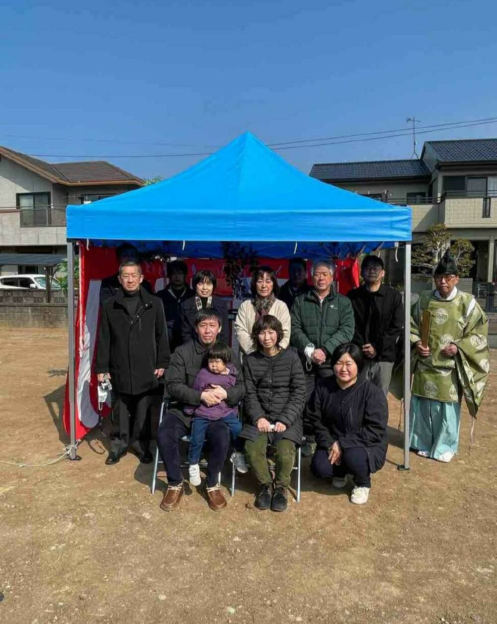 地鎮祭家族写真