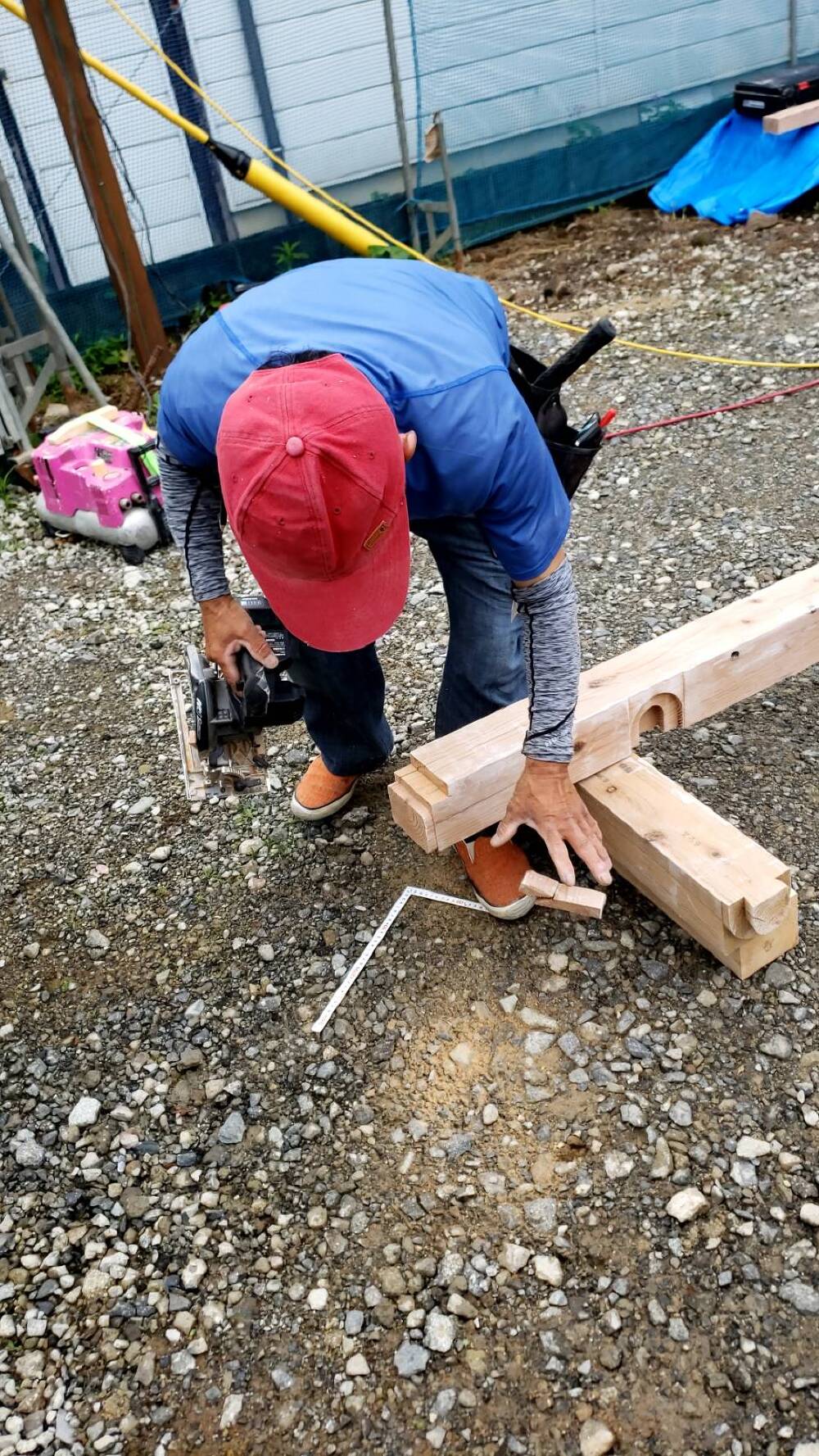 玖島の家N様邸　土台敷き